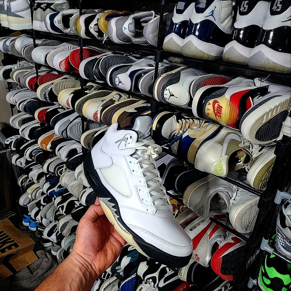 Men's White and Black Sneakers